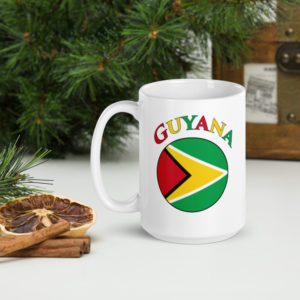 Guyana Flag – White glossy mug